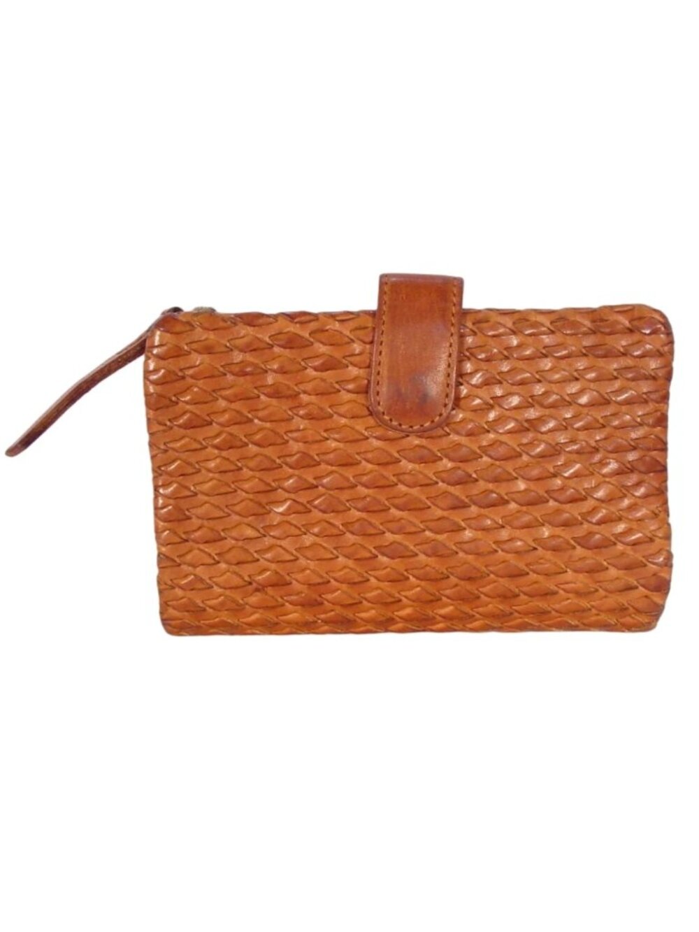 VILENCA HOLLAND Woven Leather Clutch Organizer Wallet